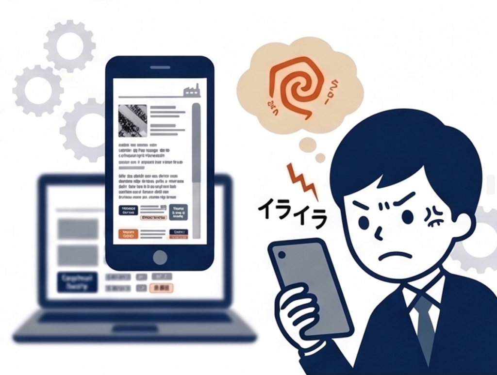 スマホで見づらく、途中で離脱されている