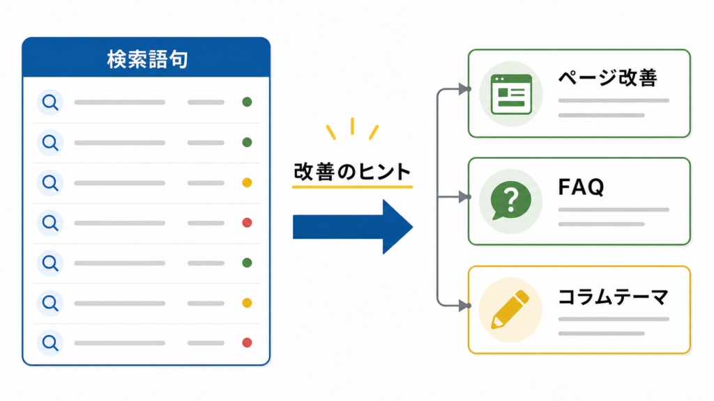 検索語句からホームページ改善のヒントを見つける