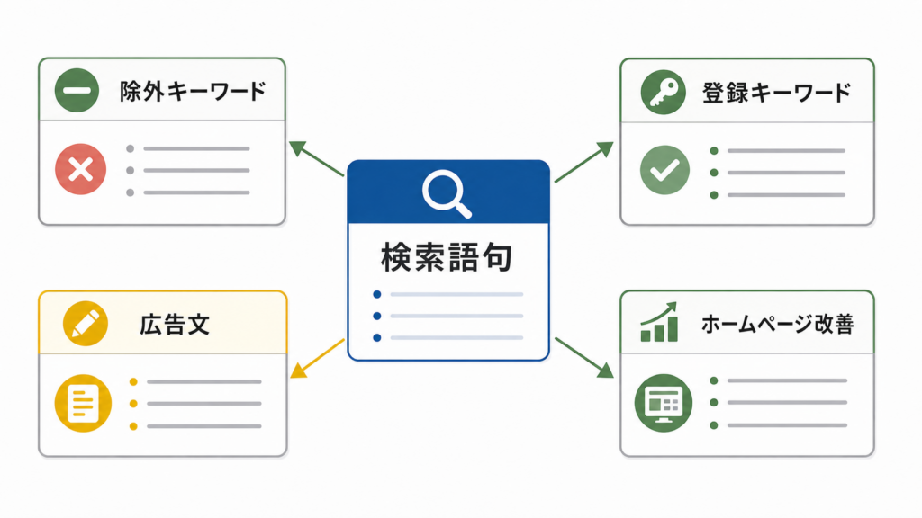 検索語句を広告運用とホームページ改善に活かす