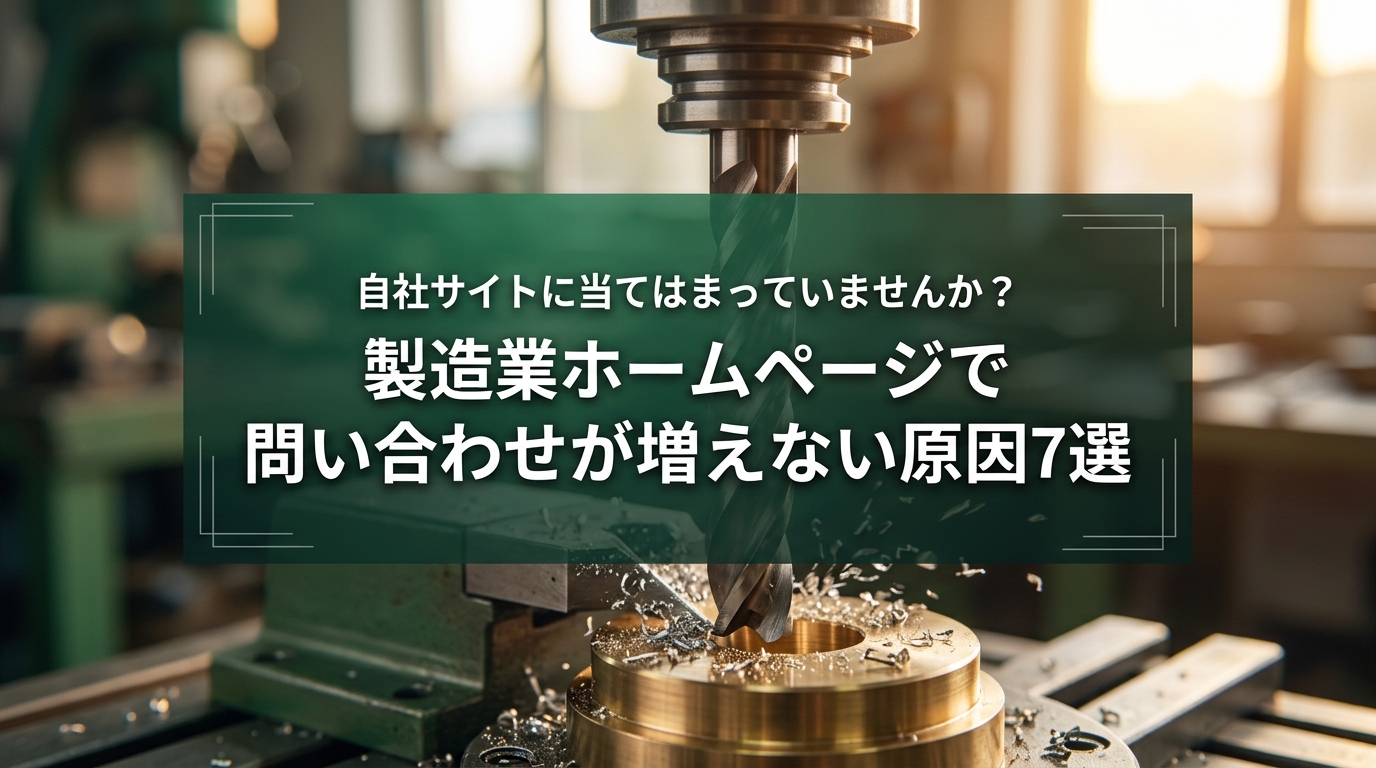 製造業ホームページで問い合わせが増えない原因7選
