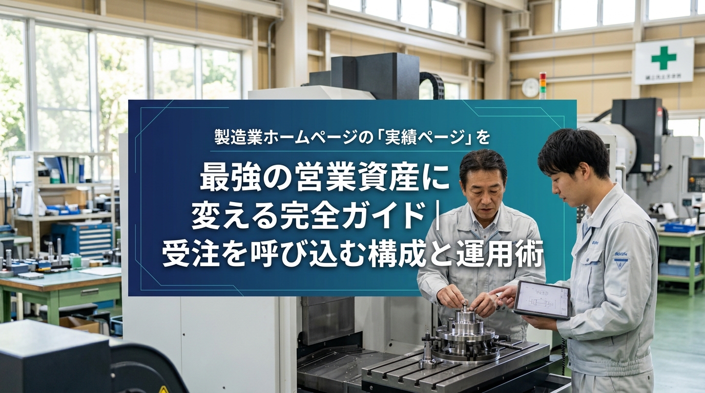 製造業ホームページの「実績ページ」を最強の営業資産に変える完全ガイド｜受注を呼び込む構成と運用術