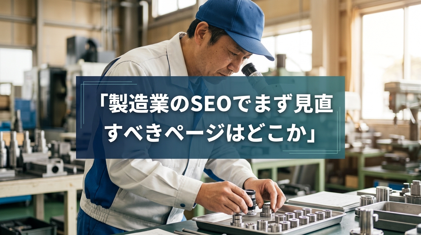 製造業のSEOでまず見直すべきページはどこか